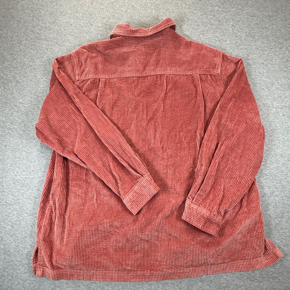 LL Bean Womens XL Pink Corduroy Button Down Shirt Cotton Long Sleeve OQT22 - Picture 3 of 7